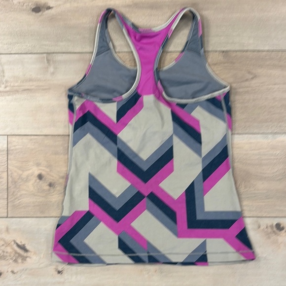 Nike Dri-Fit Women's Geometric Tank Top - Pink and Gray and Taupe - Picture 8 of 11